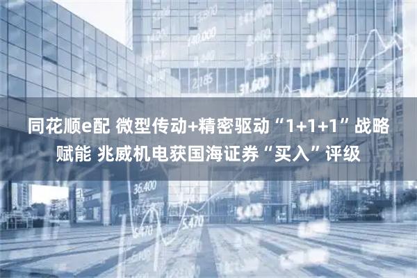 同花顺e配 微型传动+精密驱动“1+1+1”战略赋能 兆威机电获国海证券“买入”评级